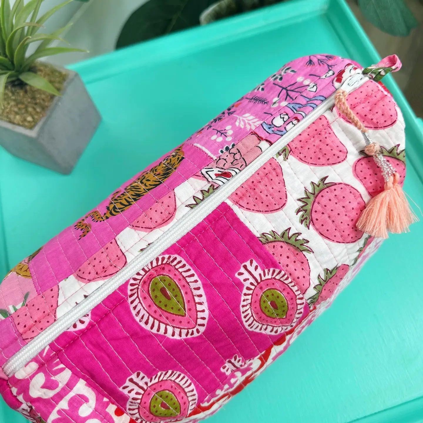 Quilted Makeup Bag