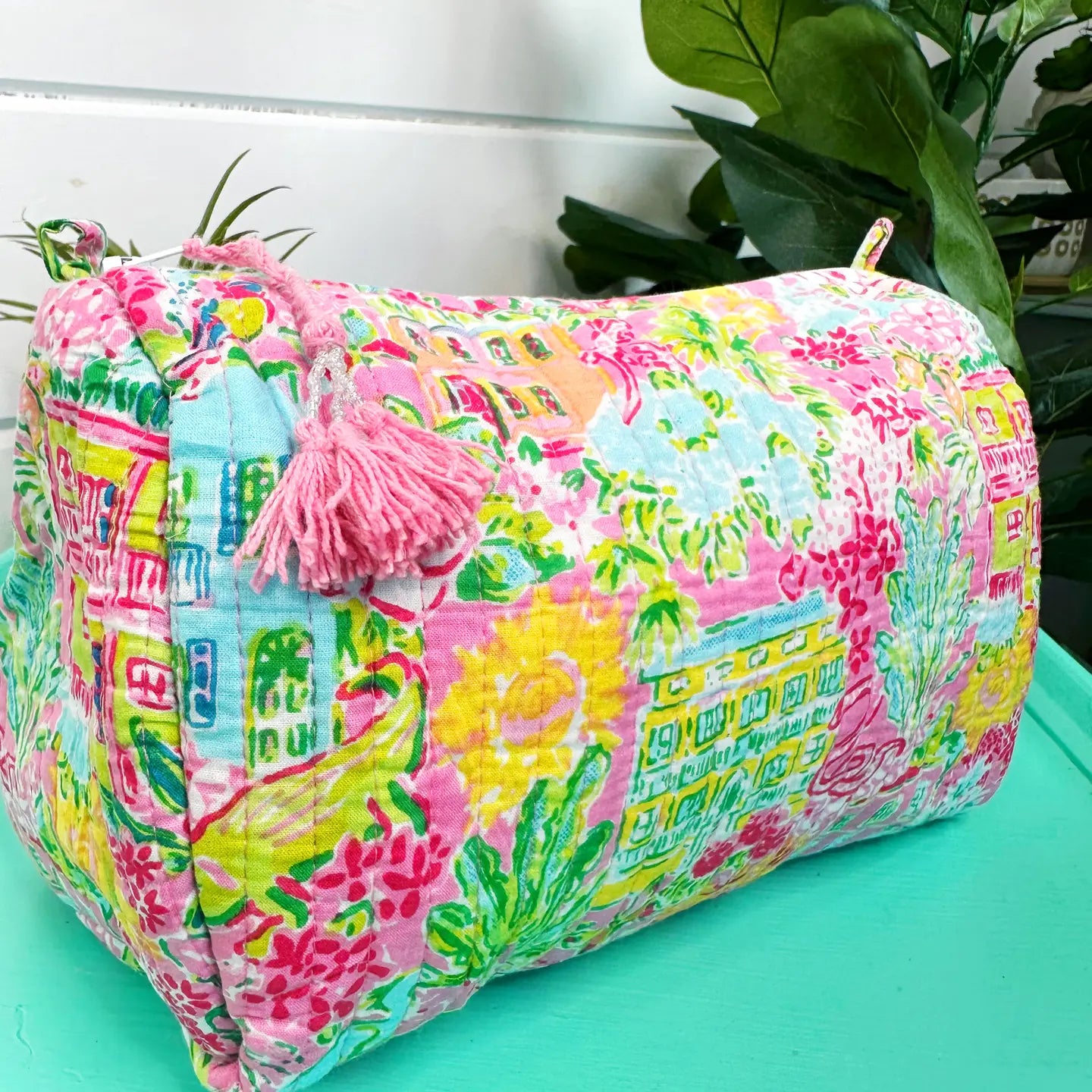 Summertime Quilted Makeup Bag