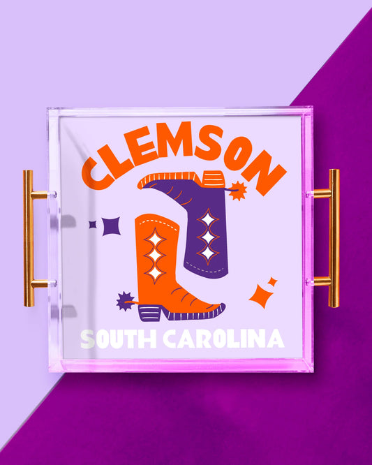 TART BY TAYLOR - Clemson Acrylic Tray